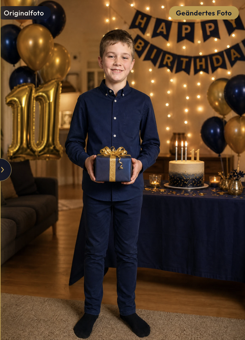 Geändertes Foto für einen Geburtstag